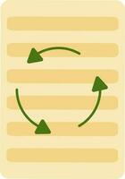 carta riciclare icona nel Marrone e verde colore. vettore