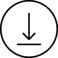 linea arte illustrazione di Scarica pulsante icona. vettore