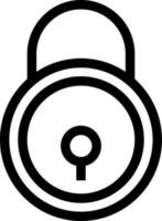 serratura icona o simbolo nel linea arte. vettore