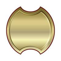 illustrazione di un' lucido d'oro scudo. vettore
