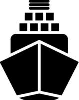 illustrazione di nave icona nel glifo stile. vettore