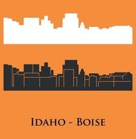 idaho boise silhouette della città vettore