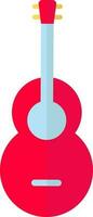 isolato chitarra icona nel rosso e blu colore. vettore