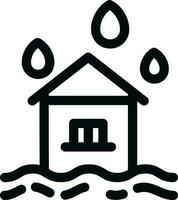 piatto illustrazione di alluvione icona o simbolo. vettore