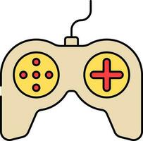 rosso e giallo illustrazione di gamepad icona. vettore