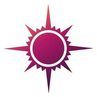 un' simbolo nel il forma di il sole. sole cartello vento rosa vettore