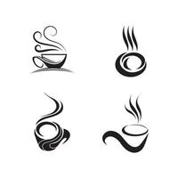 chicco di caffè icona logo vettoriale oggetto bevande