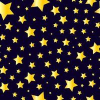 Vector seamless pattern con stelle d'oro su uno sfondo scuro