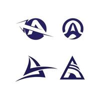 un modello di lettera logo, disegno dell'icona di vettore