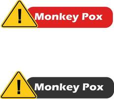 scimmia vaiolo Attenzione cartello vettore
