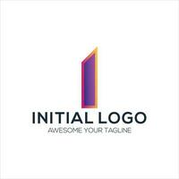 iniziale io logo design pendenza colorato vettore