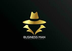 attività commerciale uomo logo design pendenza lusso colore vettore