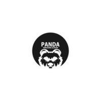 panda cerchio logo design icona simbolo vettore