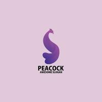 viola pavone logo design pendenza colore vettore