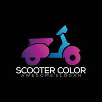 scooter logo design pendenza colorato vettore