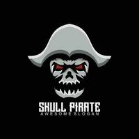 cranio pirata logo design portafortuna vettore