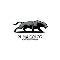 puma colore logo design portafortuna vettore