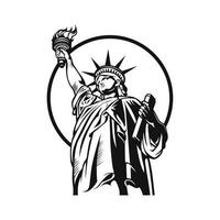 illustrazione vettoriale del logo liberty decorativo nero