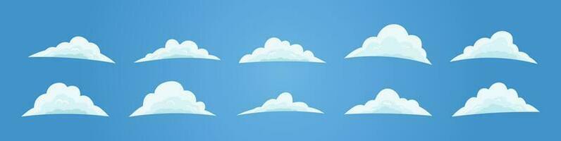 cielo piatto design cartone animato nube vettore