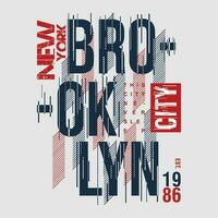 brooklyn nuovo York città lettering tipografia vettore, astratto grafico, illustrazione, per Stampa t camicia vettore