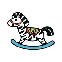isolato illustrazione giocattolo zebra Bambola vettore