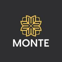 monte semplice logo lusso natura vettore