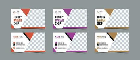attività commerciale carta design per barbiere attività commerciale vettore