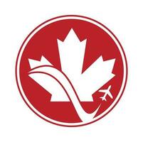 Canada viaggio vettore logo design. canadese aviazione vettore logo design concetto.