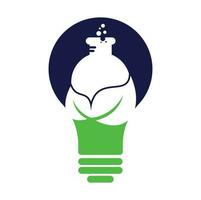 eco laboratorio lampadina forma concetto logo modello design vettore. naturale laboratorio logo disegni concetto. vettore