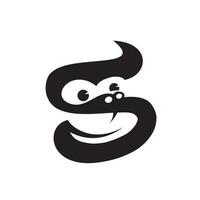 S lettera basato scimmia testa logo. vettore