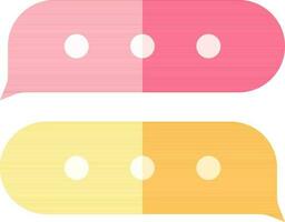 chat icona nel rosa e giallo colore. vettore