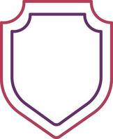 scudo icona nel rosa e viola colore. vettore