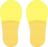 vettore illustrazione di giallo pantofole.