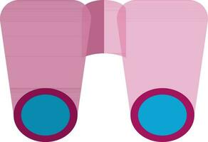 isolato binoculare fatto di rosa e blu colore. vettore