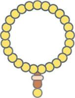 perline ghirlanda icona o simbolo nel giallo colore. vettore