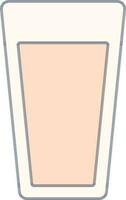 bevanda bicchiere icona o simbolo nel pastello arancia colore. vettore
