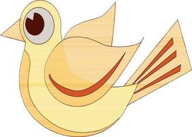 illustrazione di un' carino cartone animato uccello. vettore