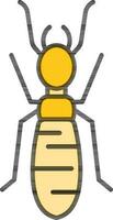 formica o termite icona nel giallo colore. vettore