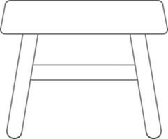 sgabello icona fatto con legna nel ictus stile. vettore