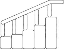 le scale icona nel ictus per mobilia concetto. vettore