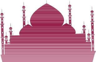 piatto stile illustrazione di moschea con minareto. vettore
