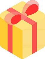 rosa e giallo regalo scatola icona nel 3d stile. vettore