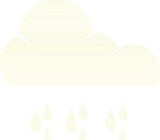 illustrazione di piovoso nube con pioggia gocce. vettore