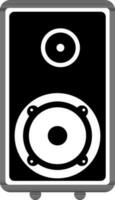 Audio altoparlante cartello o simbolo per musica. vettore
