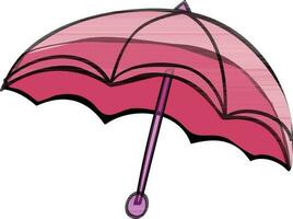 linea arte illustrazione di un Aperto ombrello. vettore