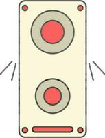 colorato altoparlante icona nel piatto stile. vettore