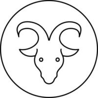 Capricorno oroscopo icona su il giro forma. vettore
