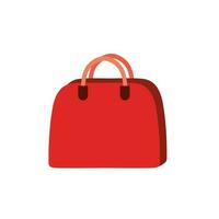 rosso moda Borsa con maniglie isolato, Accessori concetto vettore