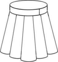 illustrazione di gonna icona o simbolo nel ictus stile. vettore