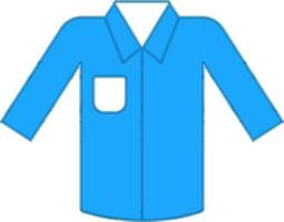 camicia vettore illustrazione nel blu e bianca colore.